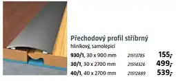 Bauhaus Přechodový profil stříbrný nabídka