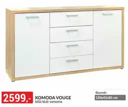 Baumax Vouge komoda bílá/dub sonoma nabídka