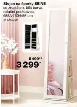Sconto Seine stojan na šperky se zrcadlem nabídka
