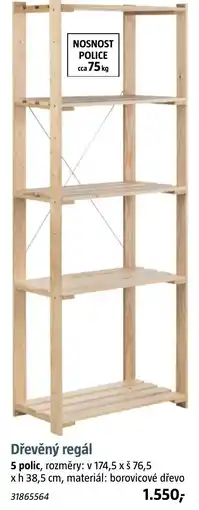 Bauhaus Dřevěný regál nabídka