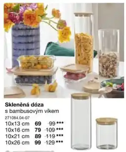 Sconto Sklenená dóza s bambusovým víkem nabídka