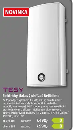Bauhaus Tesy elektrický tlakový ohřivač Bellislimo nabídka