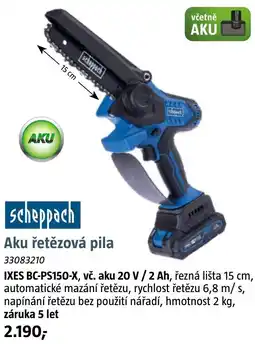 Bauhaus Scheppach aku řetězová pila nabídka