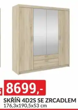 Baumax Skřín 4d2s se zrcadlem nabídka