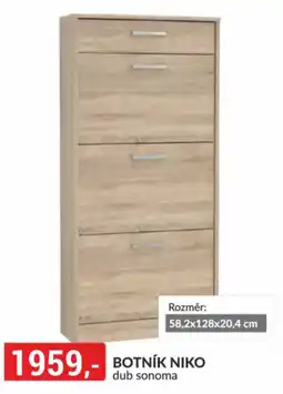 Baumax Botník Niko dub sonoma nabídka