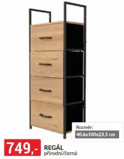 Baumax Regál přírodní/černá nabídka