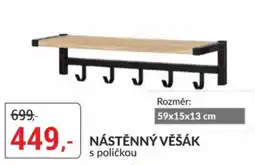 Baumax Nástěnný věšák s poličkou nabídka