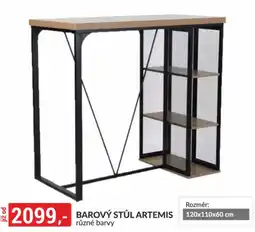 Baumax Artemis barový stůl nabídka
