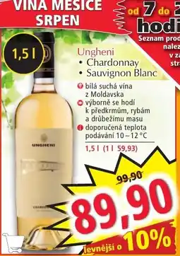 Norma Ungheni Chardonnay Sauvignon Blanc nabídka
