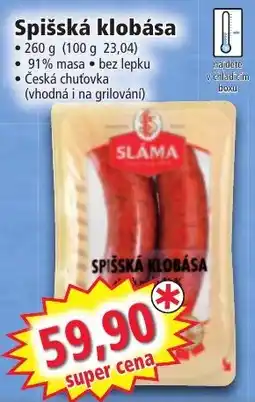 Norma Slama spíšská klobása nabídka
