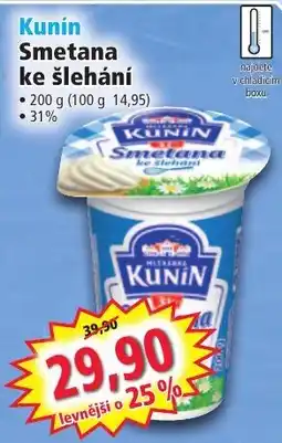 Norma Kunín smetana ke šlehání nabídka