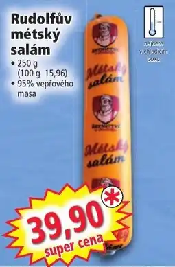 Norma Rudolfův mětský salám nabídka