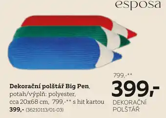 Esposa dekorační polštář big pen