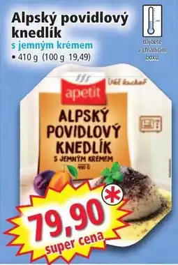 Norma apetit alpský povidlový knedlík s jemným krémem nabídka