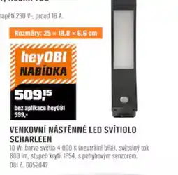 OBI Scharleen venkovní nástěnné led svítidlo nabídka