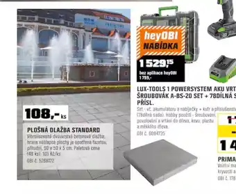 Lux-tools 1 powersystem aku vrtací šroubovák a-bs-20 set + 78dílná s přísl.