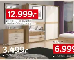 XXXLutz 2 skřín s posuvnými dveřmi, šírka cca 245 cm nabídka