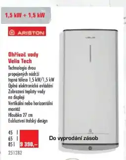 Uni Hobby Ariston ohřívač vody Velis Tech nabídka