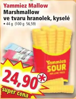 Norma Yammiez Mallow Marshmallow ve tvaru hranolek, kyselé nabídka