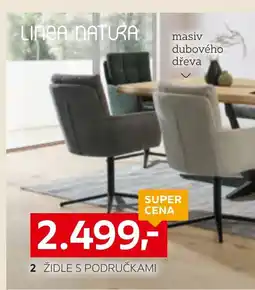 XXXLutz Linea natura židle s područkami nabídka