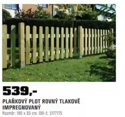 OBI Plaškový plot rovný tlakově impregnovaný nabídka