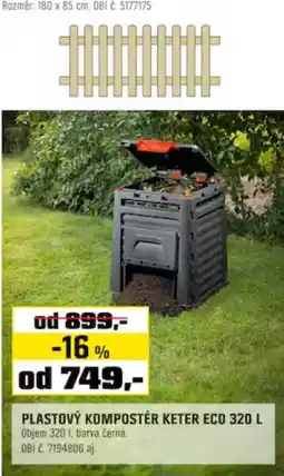 OBI Keter plastový kompostér eco 320 l nabídka