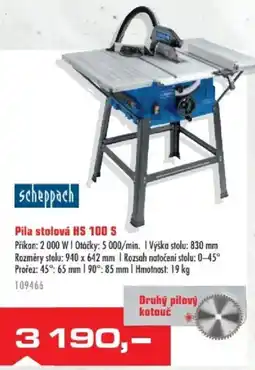 Uni Hobby scheppach pila stolová hs 100 s nabídka