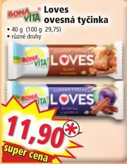 Norma Bona Vita loves ovesná tyčinka nabídka