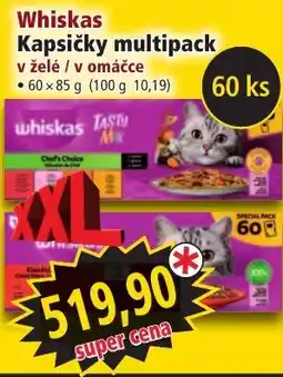 Norma Whiskas kapsičky multipack nabídka