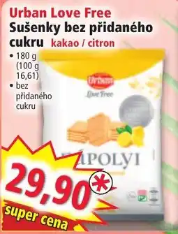 Norma Urban Love Free Sušenky bez přidaného cukru kakao / citron nabídka