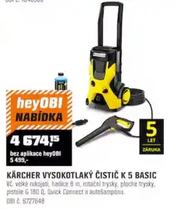 OBI Kärcher vysokotlaký čistič k 5 basic nabídka