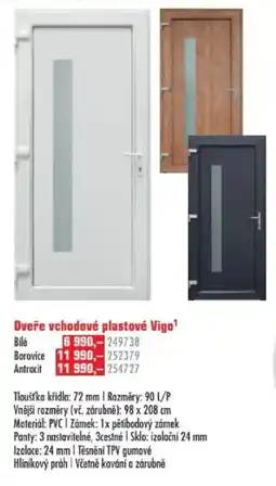 Uni Hobby Vigo dveře vchodové plastové nabídka