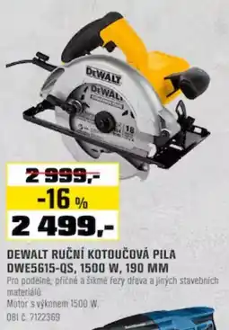 OBI DeWalt ruční kotoučová pila dwe5615-qs nabídka