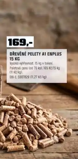 OBI Dřevěné pelety a1 enplus nabídka