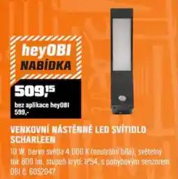 OBI Scharleen venkovní nástěnné led svítidlo nabídka