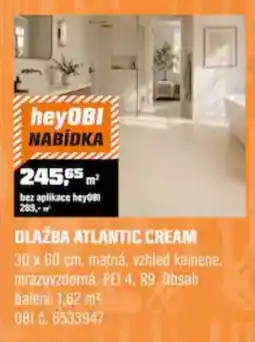 OBI heyOBI dlažba atlantic cream nabídka