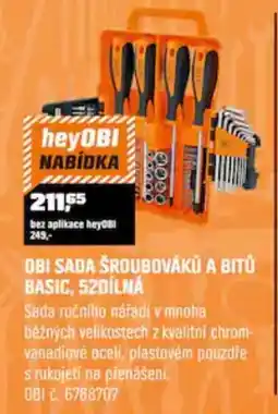 OBI Obi sada šroubováků a bitů basic, 52dílná nabídka