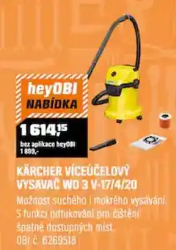 OBI Kärcher víceúčelový vysavač wd 3 v-17/4/20 nabídka
