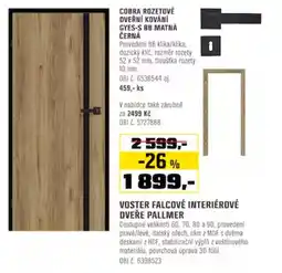 OBI Cobra rozetové dveřní kování gyes-s bb matná černá nabídka