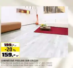 OBI Laminátová podlaha dub grizzly nabídka