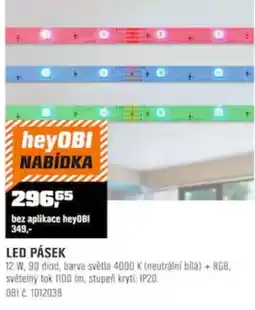 OBI Led pásek nabídka
