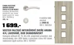OBI Voster falcové interiérové dveře aruba 4/4, lakované, dub skandinávský nabídka