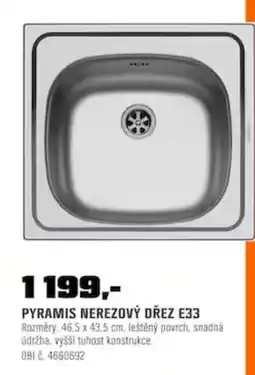 OBI Pyramis nerezový dřez e33 nabídka