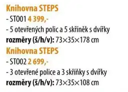 IDEA nábytek Knihovna STEPS nabídka