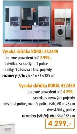 IDEA nábytek Koral vysoká skříňka 452450 nabídka
