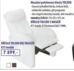 IDEA nábytek Masážní polohovací křeslo toledo nabídka