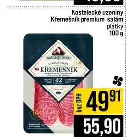 Jip Kostelecké uzeniny Křemešník premium salám plátky nabídka