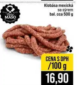 Jip Klobása mexická se sýrem bal. cca nabídka