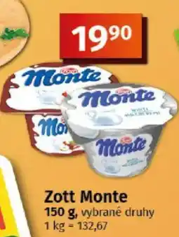 COOP TIP Zott Monte nabídka