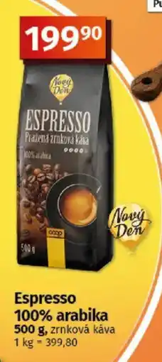 COOP TIP Nový Den Espresso nabídka